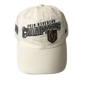 *New* Fanatics pro x NHL 2018 division champions vegas golden knights white hat